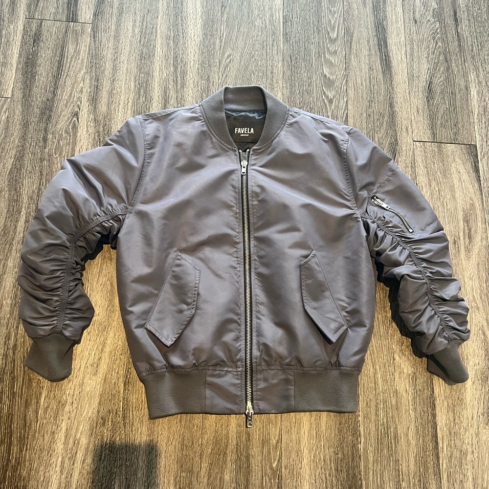 Gray Bomber Jacket